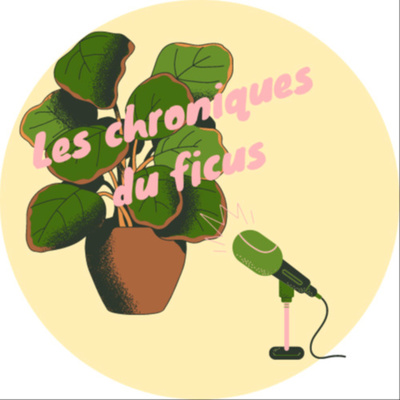 podcast logo containing a ficus and a mic